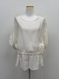 [Short sleeve ver.] Julie Frill Round Neck Blouse