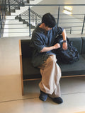 Loose Patch Washed Half Shirt