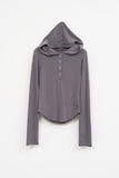 (W) Roa Stud Hooded Top