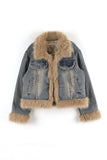 Quilted Lining) Earth Fur Denim Jacket