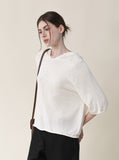[Premium] Whole Garment Brule Hood Short Sleeve Knit