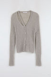 Rudder Slit Alpaca Cardigan