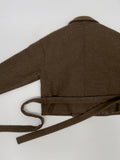 [wool70%] Barnett Wool Belted Short Coat