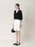 [Premium] Whole Garment Ash One Button Cardigan
