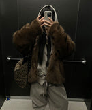 Devil Half Hood Fur Jacket