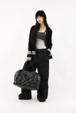 Nylon zipper open pants