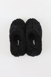 Fluffy wool platform sole sandal