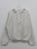 Embossed Dot Hooded Jumper