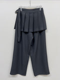 Object wrap skirt slacks
