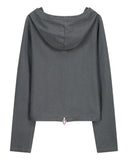 GRAPHIC LEATHER STRING TERRY HOODIE