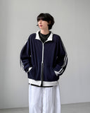Keria Waffle Track Zip-up