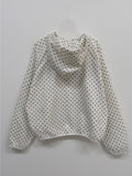 Embossed Dot Hooded Jumper