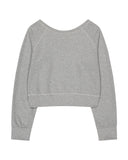 OFF-SHOULDER REVERSE LOOP SWEATSHIRT