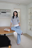 Marine Roll Up Collar T-Shirt
