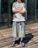 Teen Washed Deep Tuck Bermuda Denim
