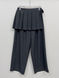 Object wrap skirt slacks