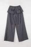 Off-pleated slacks pants