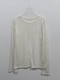 Pin-Tuck Tencel See-Through T-Shirt