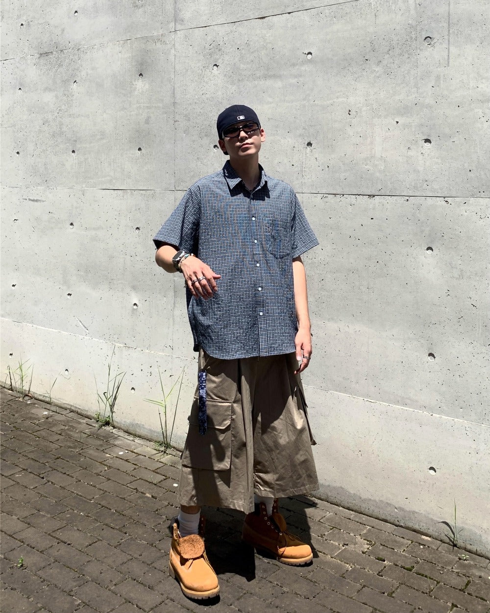 【KOOLOSET】Bolt Check Short Sleeve Shirt KOOLOSET (クロゼット) - ボルトチェック半袖シャツ / Bolt
