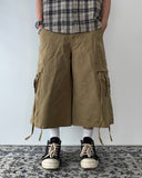 Strap Cargo Maxi Bermuda Pants