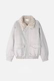 Suede fur lining mustang jacket