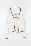 Wave sleeveless cardigan set