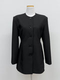 Pin tuck round half jacket