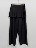Object wrap skirt slacks