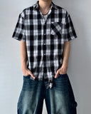 [Plan] Molly Check Half Shirt