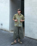 Garments Washed Cut Bermuda Pants