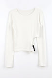 Side belt slim tee