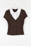 Aid color matching collar tee
