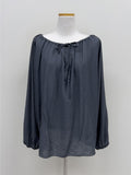 Meringue Two Way Shirring Loose Fit Blouse