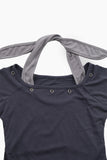 Ciel eyelet halter crop t-shirt