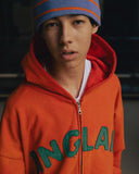 Applique Zip-Up Washed Hoodie