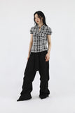 Tie Wrap Pintuck Pants