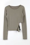 Side belt slim tee