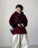 Kanami Color Matching Layered Hoodie