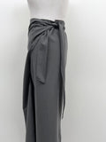 Striped Twist Wrap Long Skirt