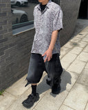 Dark Destroyed Damage Bermuda Denim