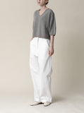[Premium] Sensi Whole Garment Crop V-Neck Knit