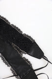 Lace leather belt