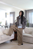 Brushed) Belu wrap wide pants