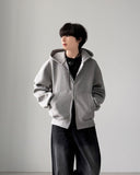 Bonded Crop Hood Zip-Up