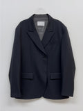 Unbalanced One Button Loose Fit Single Jacket