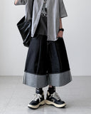 Non-Fade Roll-Up Bermuda Denim