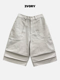 Maze Pintuck Bermuda Pants