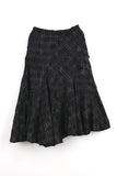 Grunge check long skirt