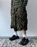 Nylon Shirring Bermuda Pants