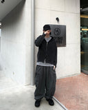Pigment Over Hood Knit Zip-Up